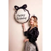 Picture of FOIL BALLOON HAPPY BIRTHDAY BLACK BOWS 22 INCH